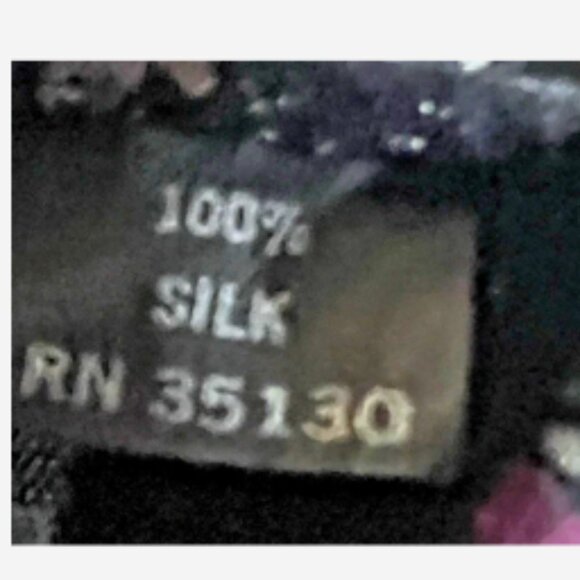 Langston's Men Tie Classic Cut Abstract Design 100% Silk Burgundy/Purple/Black - Picture 4 of 5